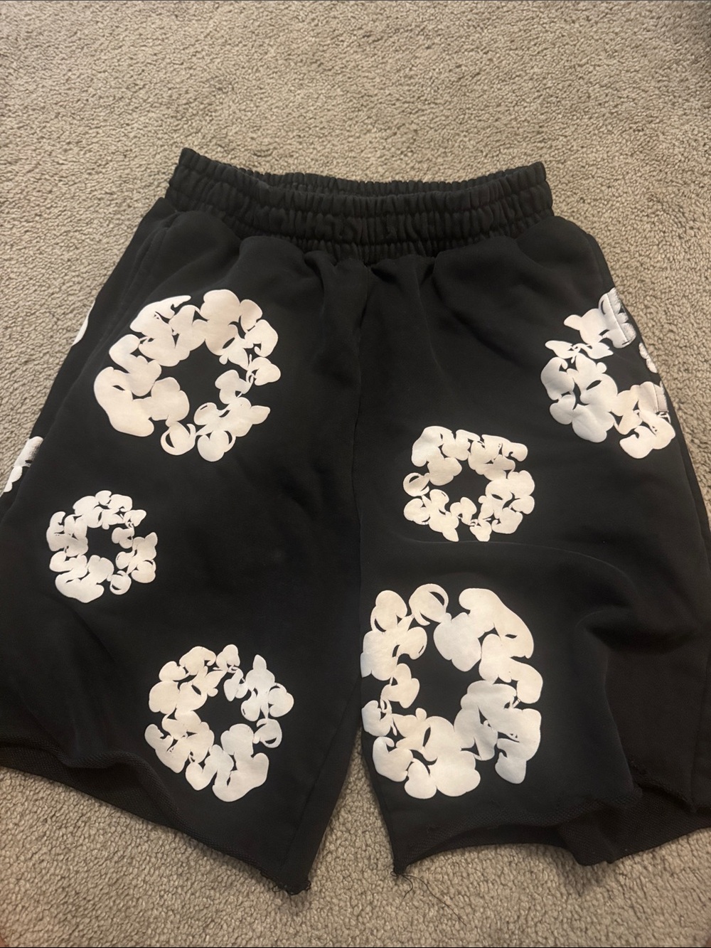 Mens medium denim tear shorts